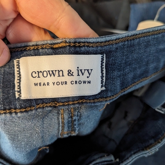 Crown & Ivy High Rise Button Fly Jegging Sz 10 - Picture 8 of 10